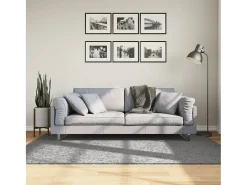 Garden Furniture Vito Alfombra peluda de pelo largo moderna PAMPLONA 140x200 cm Gris Best
