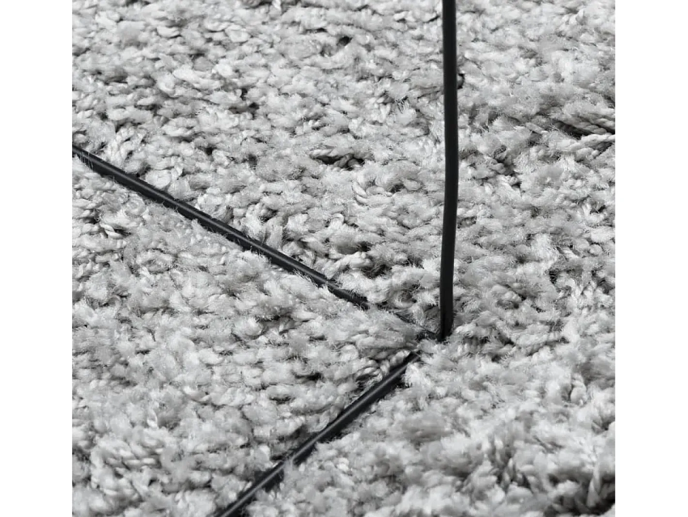 Garden Furniture Vito Alfombra peluda de pelo largo moderna PAMPLONA 140x200 cm Gris Best