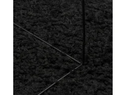 Outlet Garden Furniture Vito Alfombra peluda de pelo largo moderna PAMPLONA negra 140x200 cm Negro