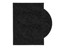 Outlet Garden Furniture Vito Alfombra peluda de pelo largo moderna PAMPLONA negra 140x200 cm Negro