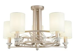 Maytoni Lámpara Suspendida-Vittoria Lámpara de araña Crema con Oro, 5 Luces, E14 Beige
