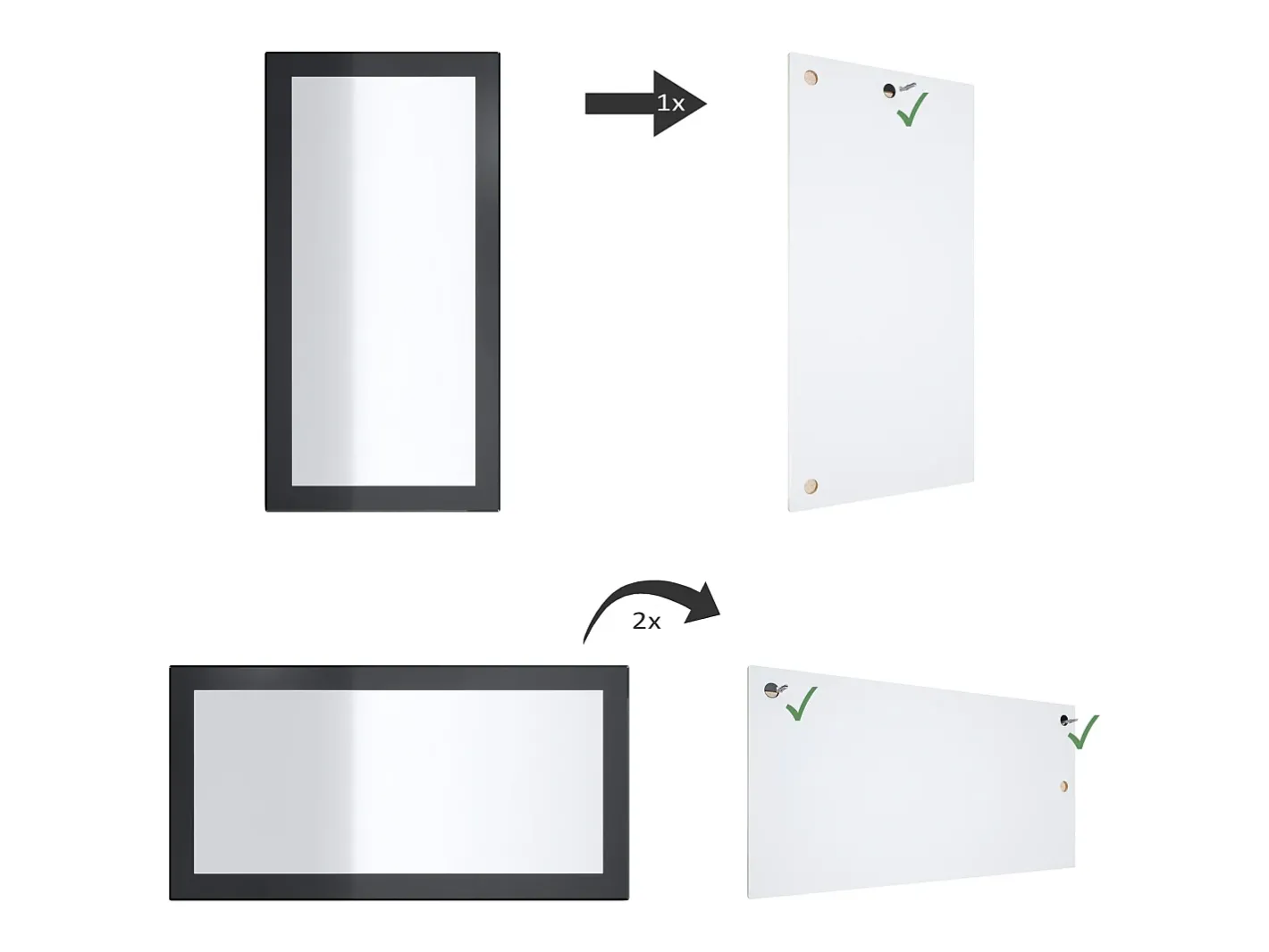 Espejo De Pared|Espejo-Vladon Espejo Lima, Espejo de pared con Marco moderno, Blanco de alto brillo (89 x 45 cm) Caqui
