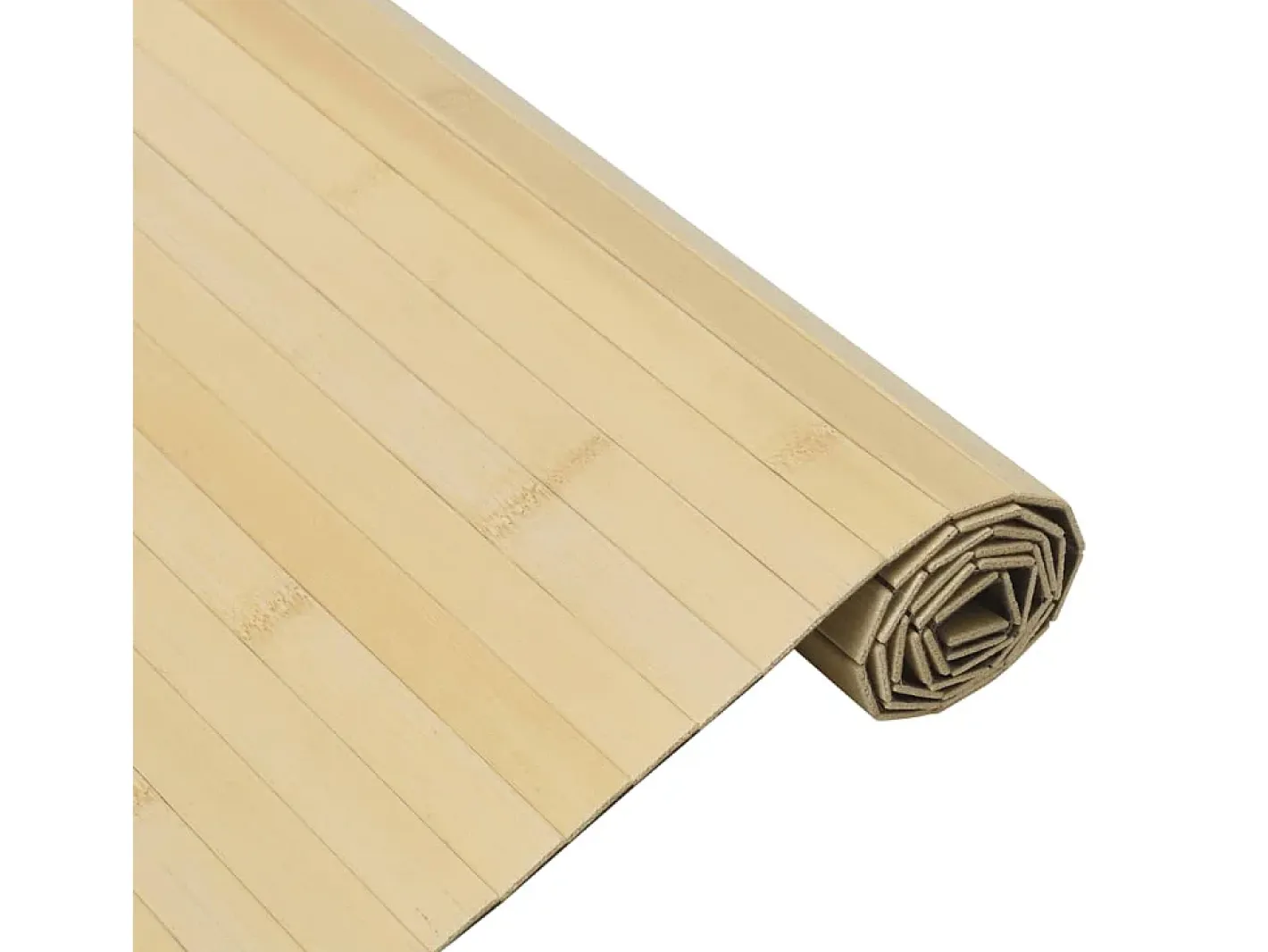 Garden Furniture Wakil Alfombra rectangular bambú color natural claro 60x200 cm Beige Best