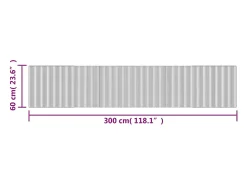Garden Furniture Wakil Alfombra rectangular bambú marrón 60x300 cm Marru00f3n Best
