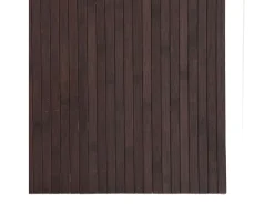 Garden Furniture Wakil Alfombra rectangular bambú marrón oscuro 80x200 cm Gris antracita New