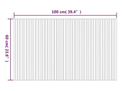 Clearance Garden Furniture Wakil Alfombra rectangular bambú color natural claro 60x100 cm Beige