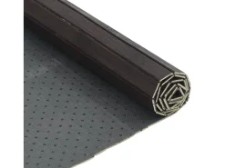 Garden Furniture Wakil Alfombra rectangular bambú marrón oscuro 100x300 cm Gris antracita Hot