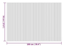 Garden Furniture Wakil Alfombra rectangular bambú color natural 70x100 cm Marru00f3n Discount