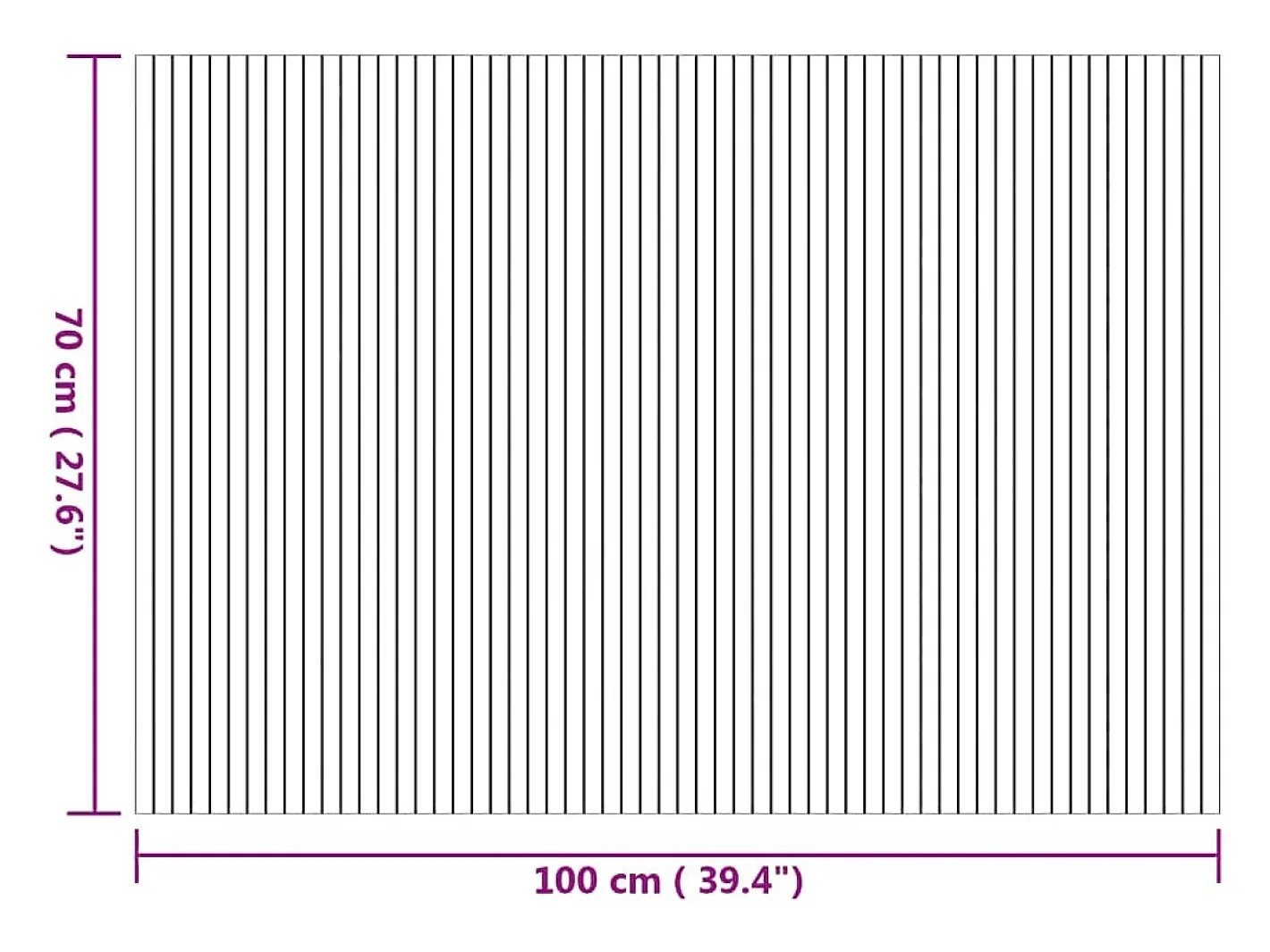 Garden Furniture Wakil Alfombra rectangular bambú color natural 70x100 cm Marru00f3n Discount
