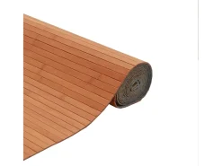 Garden Furniture Alfombra De Salón-Wakil Alfombra rectangular bambú marrón 80x200 cm Marru00f3n