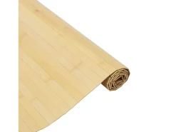 Garden Furniture Alfombra De Salón-Wakil Alfombra rectangular bambú color natural claro 80x100 cm Beige