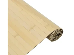 Garden Furniture Wakil Alfombra rectangular bambú color natural claro 100x200 cm Beige Outlet