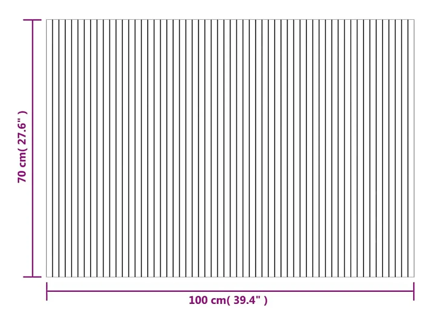 Garden Furniture Wakil Alfombra rectangular bambú 70x100 cm Gris Hot
