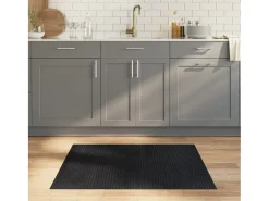 Garden Furniture Wakil Alfombra rectangular bambú 80x100 cm Negro