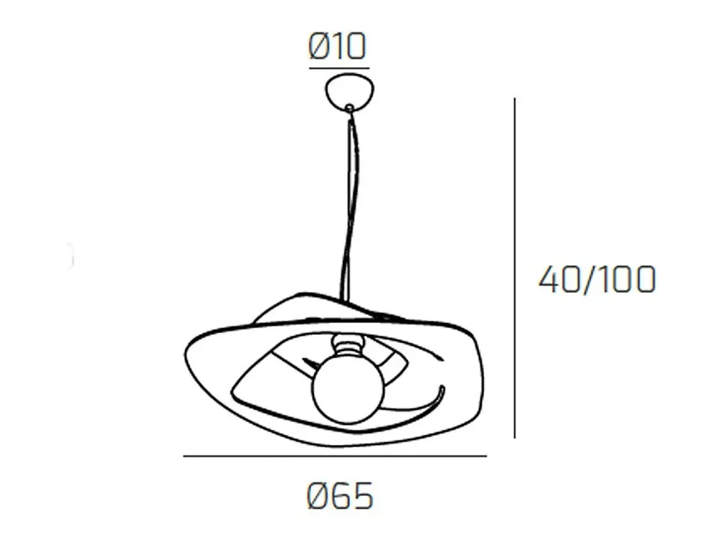 Online Warped Sospensione D.65 Cm. 1 Luce Sabbia Marru00f3n