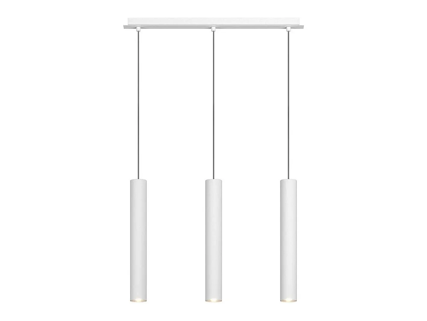 Xena Sospensione 3 Luci Rettangolare Bianco Con Cavo Cm.250 E Rosone Bianco Blanco Best