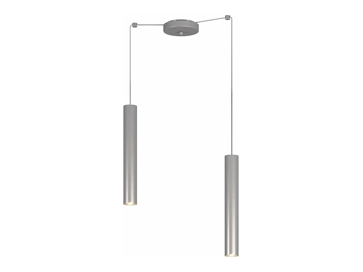 Xena Sospensione 2 Luci Spostabile Alluminio Con Cavo Cm.250 Gris Best