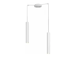 Outlet Xena Sospensione 2 Luci Spostabile Bianco Con Cavo Cm.250 Blanco