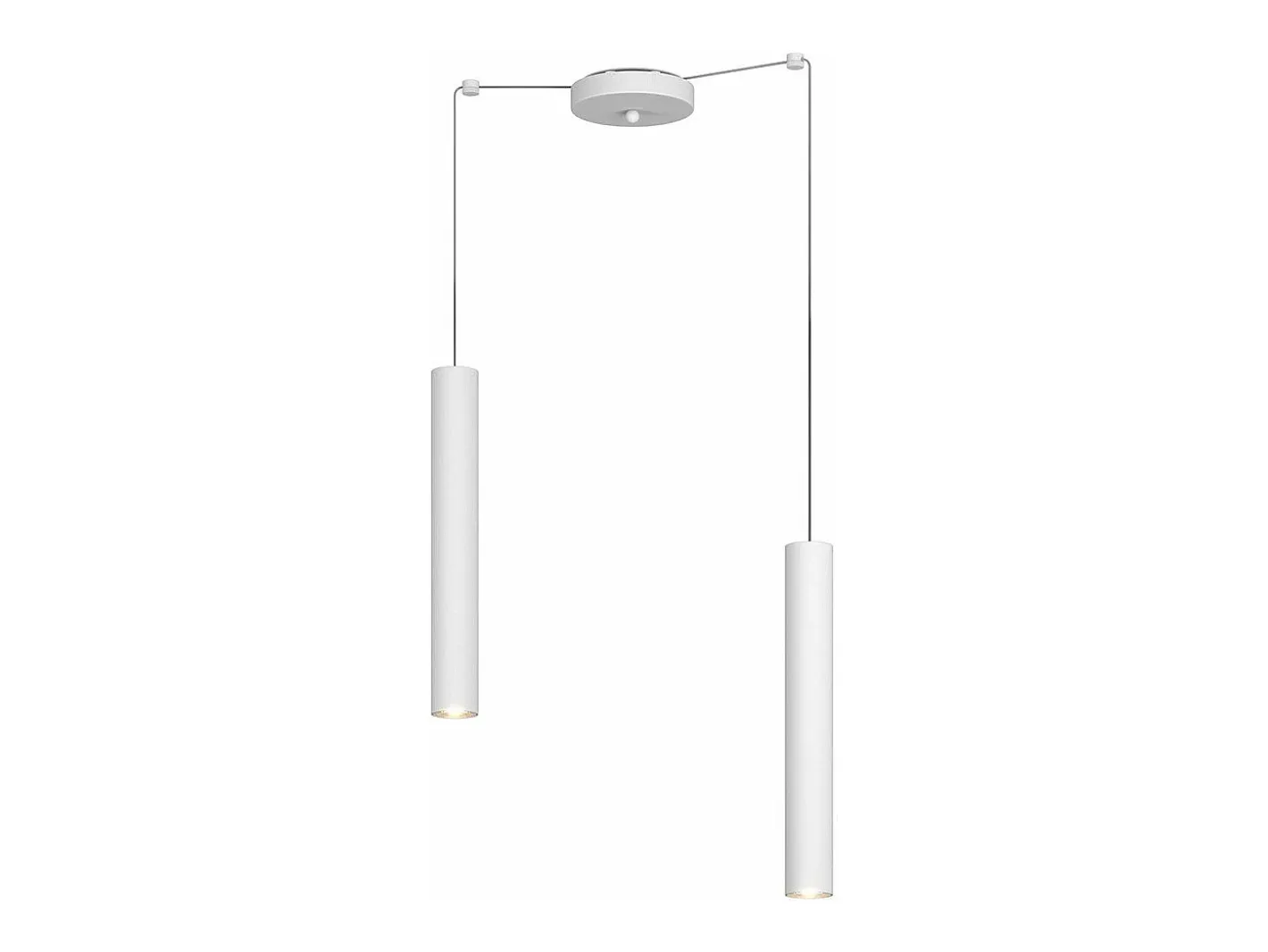 Outlet Xena Sospensione 2 Luci Spostabile Bianco Con Cavo Cm.250 Blanco