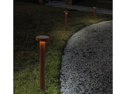Best Zafferano Ciottolo - Baliza LED exterior IP54 7W 3000K diseño moderno en aluminio para jardines y caminos - 50 cm Corten Marru00f3n