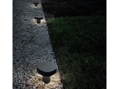 New Zafferano Ciottolo - Baliza LED exterior IP54 7W 3000K diseño moderno en aluminio para jardines y caminos - 70 cm Corten Marru00f3n