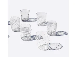 Zafferano Melting Pot Juego de 6 Vasos Monocolor - - Vidrio Soplado a Mano, 32 cl - Vasos Artesanos para Agua y Cócteles Transparente Discount