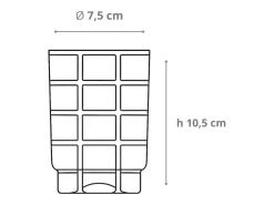 Vaso-Zafferano Twiddle - Juego de 6 copas de aguamarina de vidrio soplado, 35 cl - Vasos artesanales con decoración blanca, aptos para lavavajillas Transparente