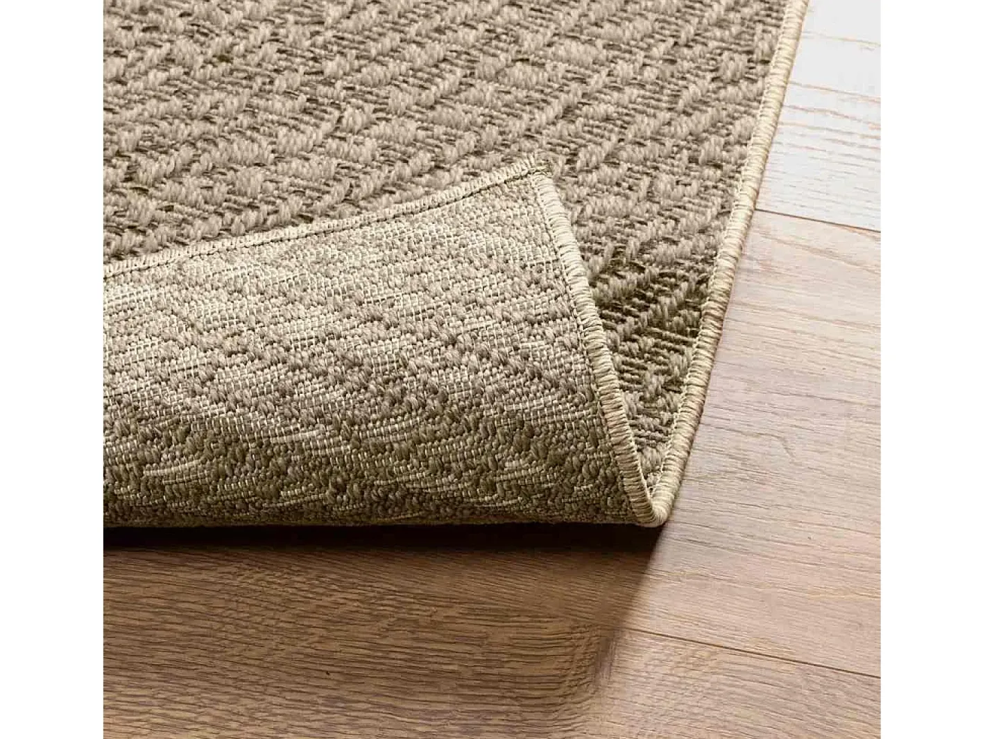ZIZUR alfombra 200x200 cm aspecto yute interior exterior Beige Outlet