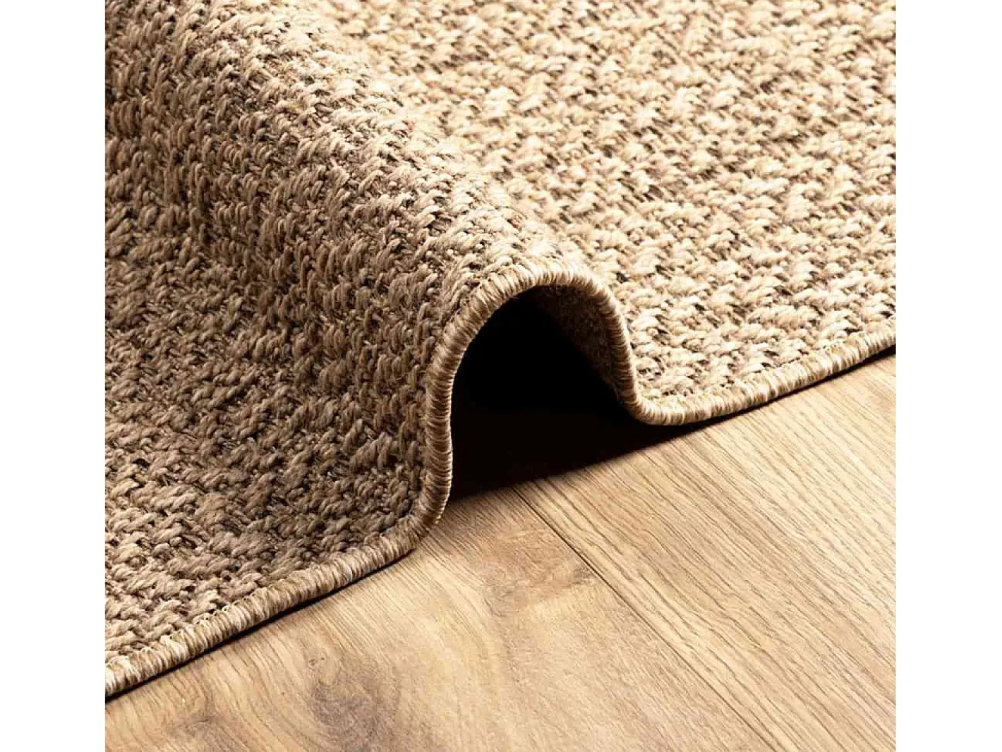 Alfombra De Cocina-ZIZUR alfombra 120x170 cm aspecto yute interior exterior Beige